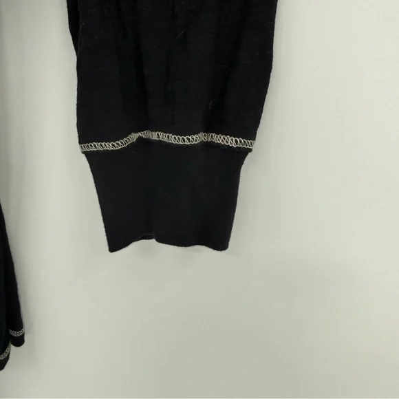 Natural Life Women Lounge Tunic Dress Size L Black  Long Sleeve Boho Surplice - Picture 6 of 10